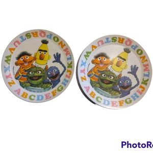 Sesame street alphabet plates